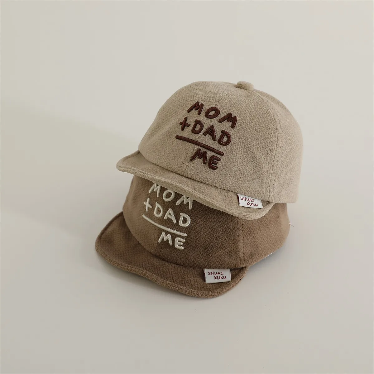 Letter Embroidery Baby Peaked Cap Solid Color Adjustable Toddler Boys Girls Snapback Hat Casual Kids Cotton Duck Tongue Caps