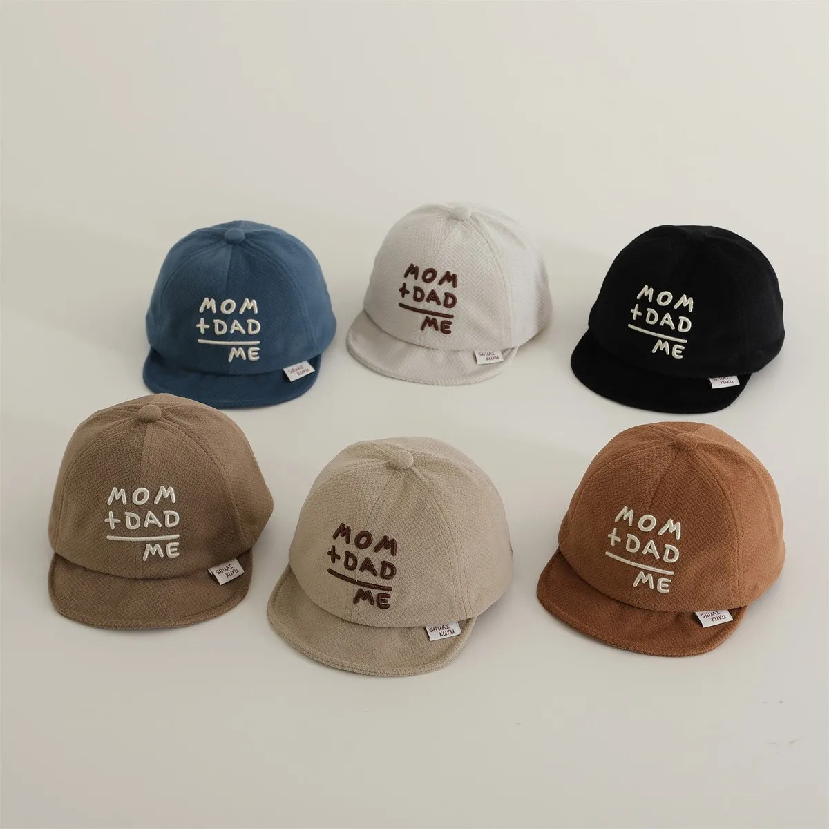 Letter Embroidery Baby Peaked Cap Solid Color Adjustable Toddler Boys Girls Snapback Hat Casual Kids Cotton Duck Tongue Caps