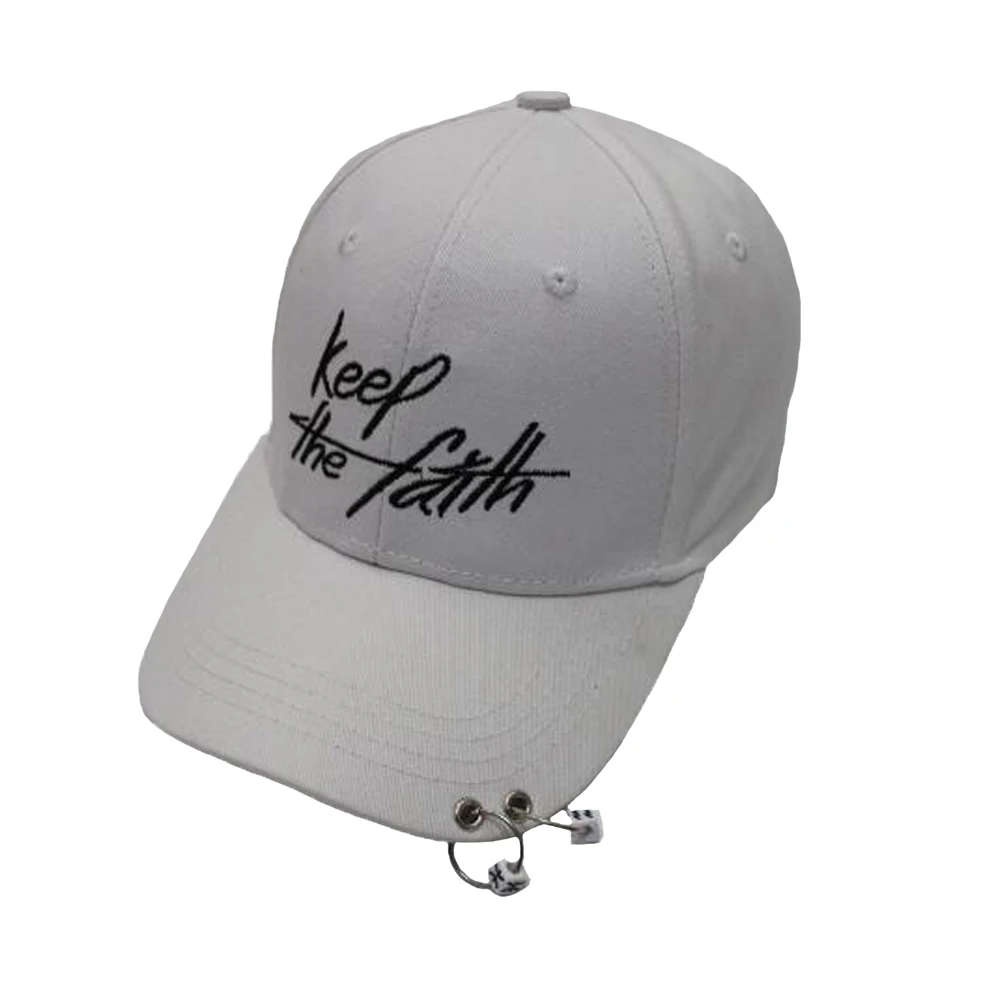 Women Men Hip Hop Kpop Snapback Baseball Cap Solid Color With Ring Sport Dancing Travel Lover Dad Hat Caps Streetwear Adjustable