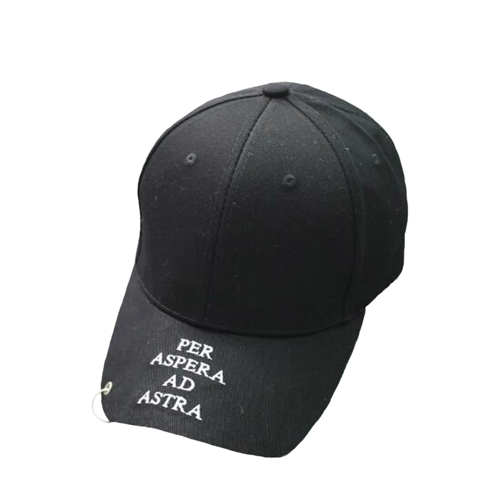 Women Men Hip Hop Kpop Snapback Baseball Cap Solid Color With Ring Sport Dancing Travel Lover Dad Hat Caps Streetwear Adjustable