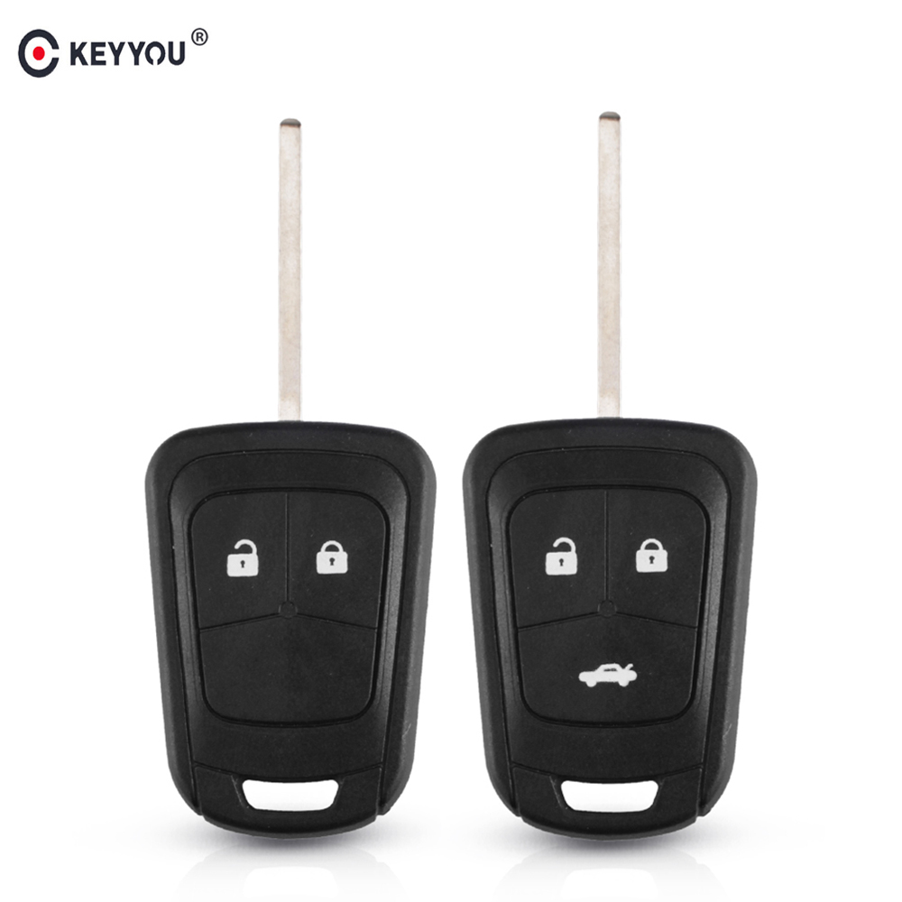 KEYYOU Replacement HU100 Blade 2/3 Button Auto Car Remote Key Shell Fob Case For Chevrolet AVEO Cruze For Opel Malibu Sonic Key