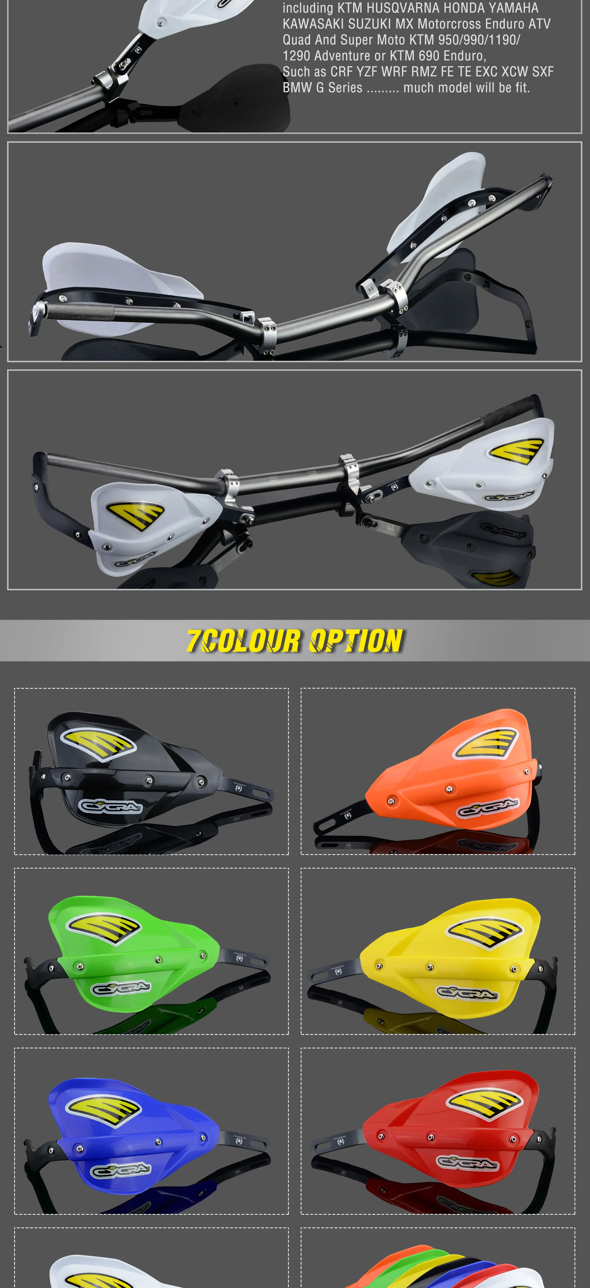 Powerzone Probend Handguards For Honda KTM ADV EXC EnduroHusqvarna TE CRF WRF DRZ KLX Motorcycle Dirt Bike ATV Handlebar