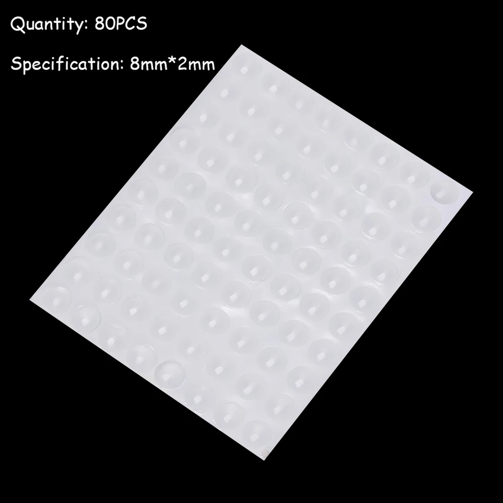 50/64/80/100Pcs Door Stops Self-adhesive Silicone Pads Cabinet Bumpers Rubber Prevent Noisy Buffer Cushion Furniture Hardware