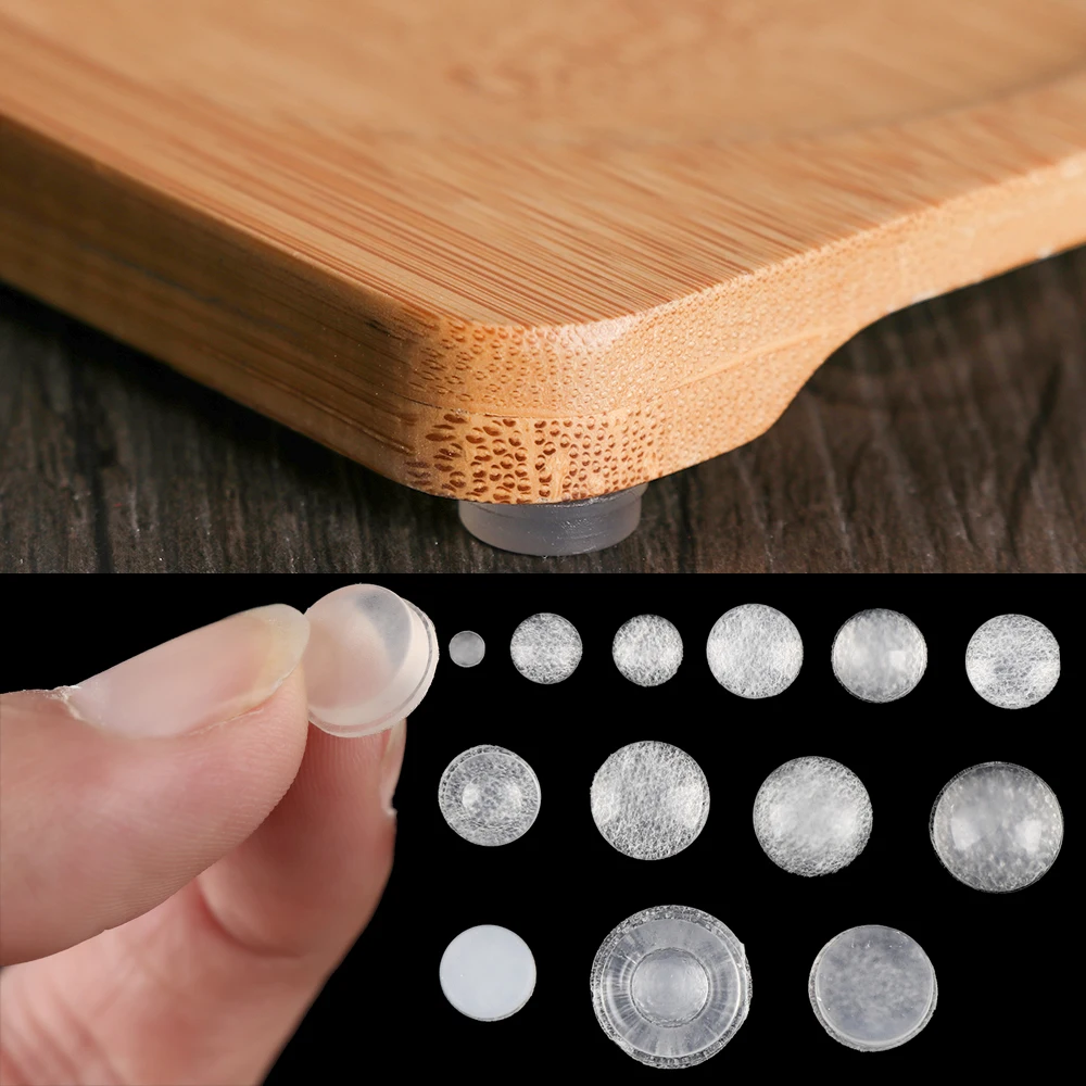 50/64/80/100Pcs Door Stops Self-adhesive Silicone Pads Cabinet Bumpers Rubber Prevent Noisy Buffer Cushion Furniture Hardware