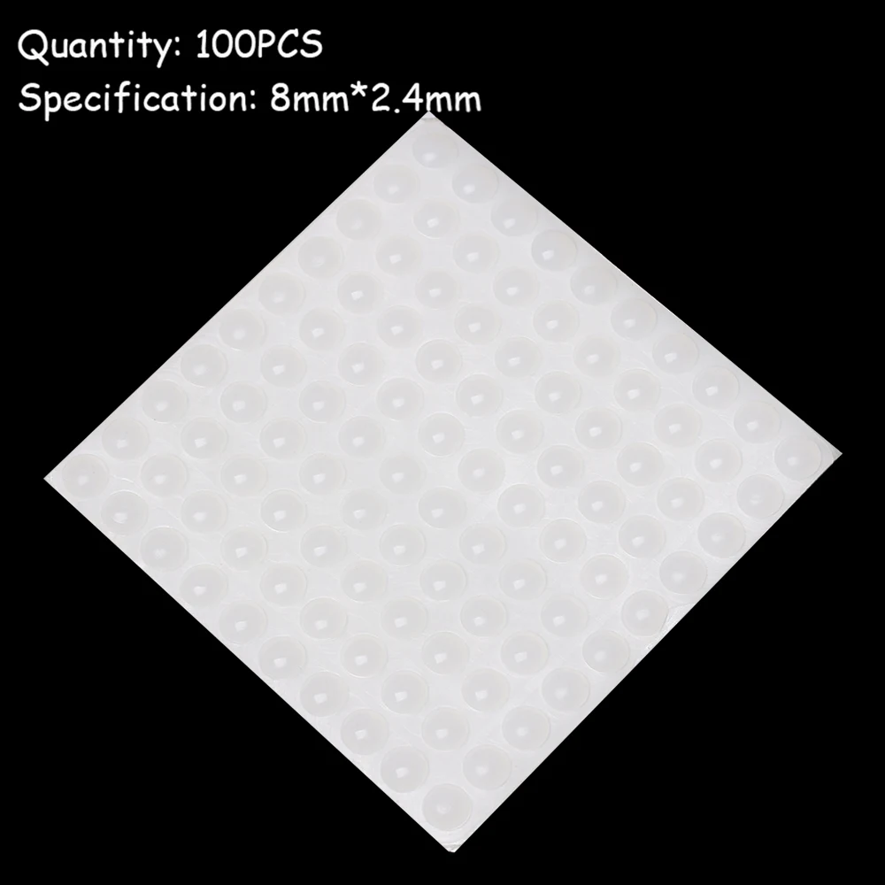 50/64/80/100Pcs Door Stops Self-adhesive Silicone Pads Cabinet Bumpers Rubber Prevent Noisy Buffer Cushion Furniture Hardware
