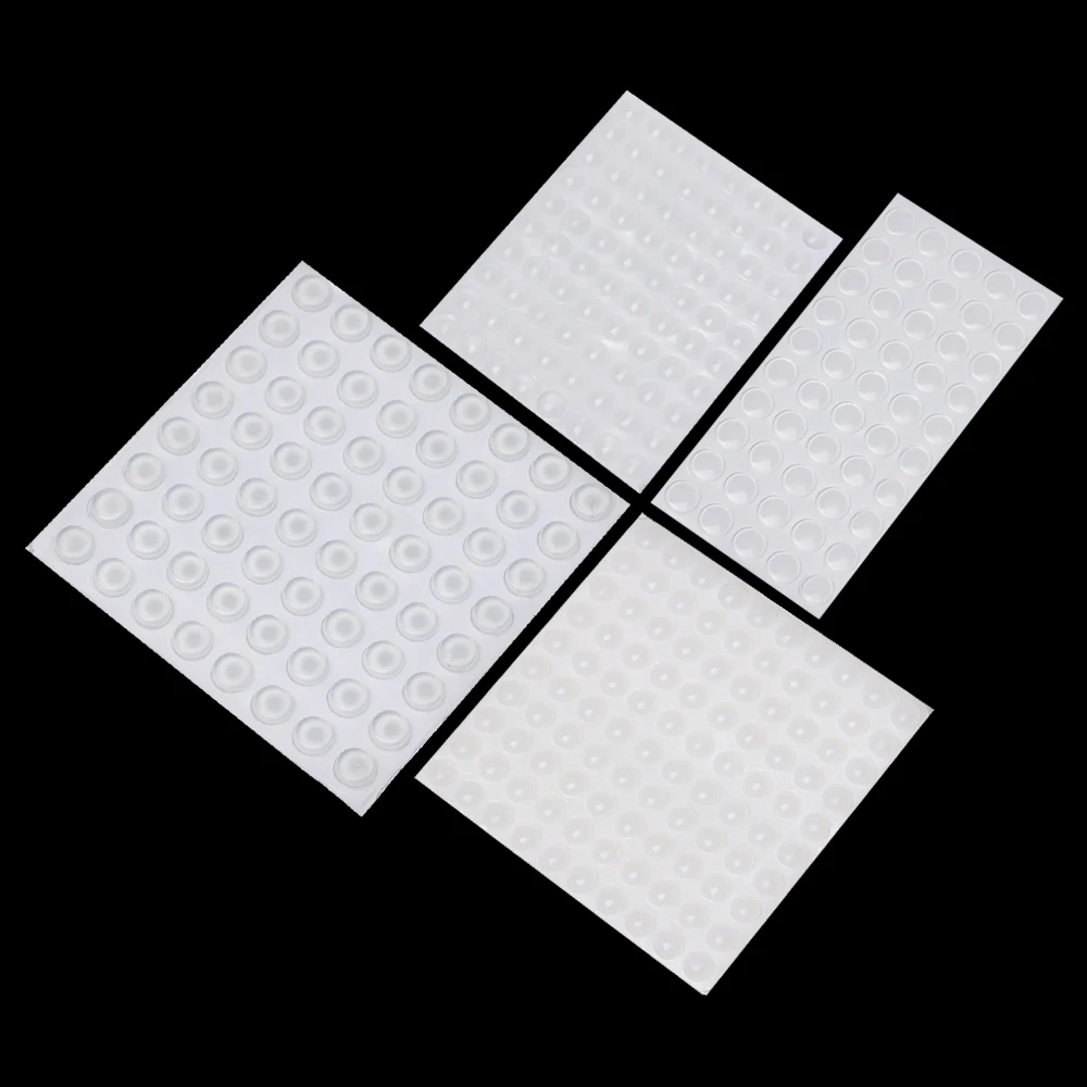 50/64/80/100Pcs Door Stops Self-adhesive Silicone Pads Cabinet Bumpers Rubber Prevent Noisy Buffer Cushion Furniture Hardware