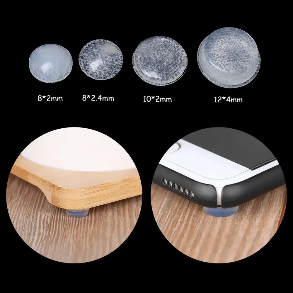 50/64/80/100Pcs Door Stops Self-adhesive Silicone Pads Cabinet Bumpers Rubber Prevent Noisy Buffer Cushion Furniture Hardware