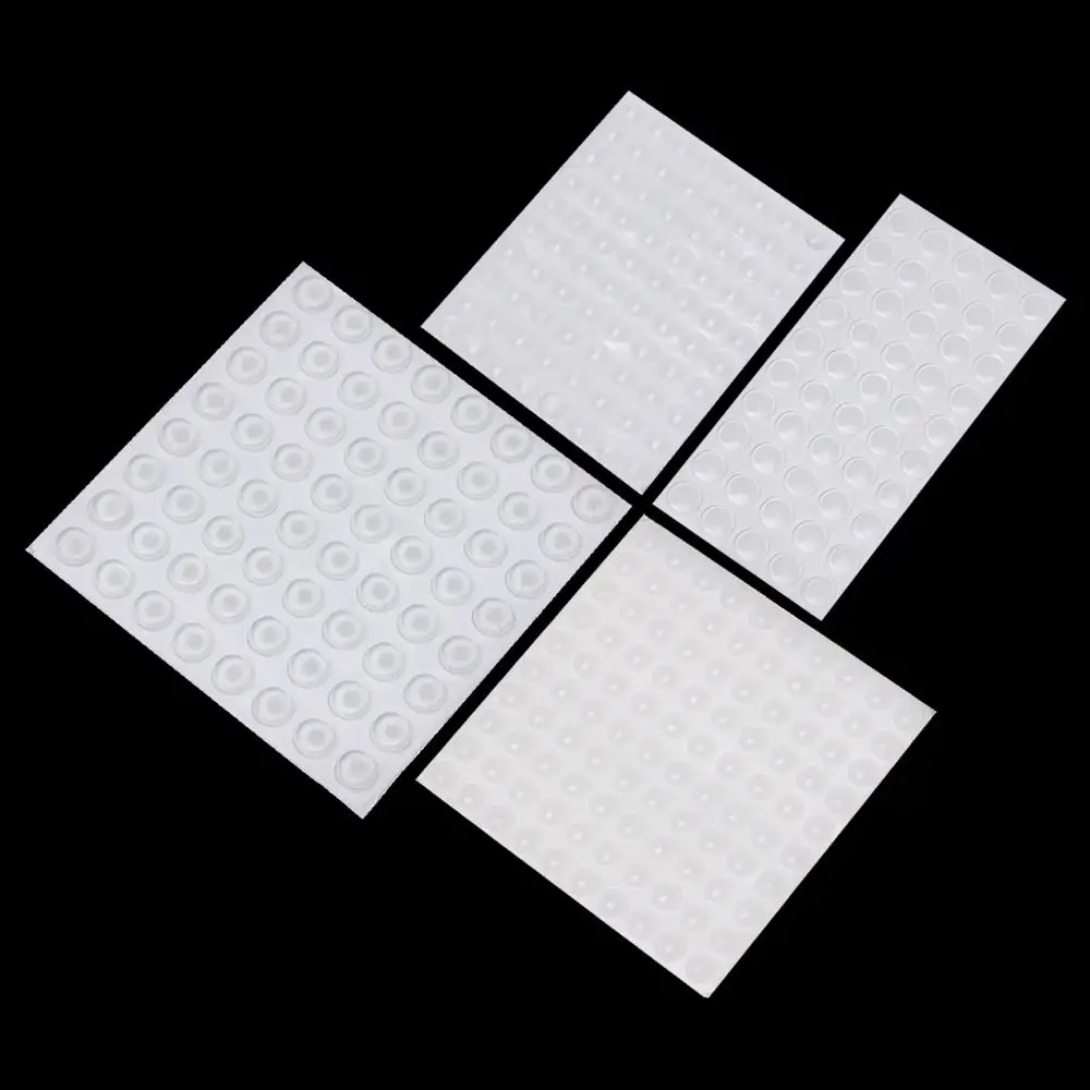 50/64/80/100Pcs Door Stops Self-adhesive Silicone Pads Cabinet Bumpers Rubber Prevent Noisy Buffer Cushion Furniture Hardware