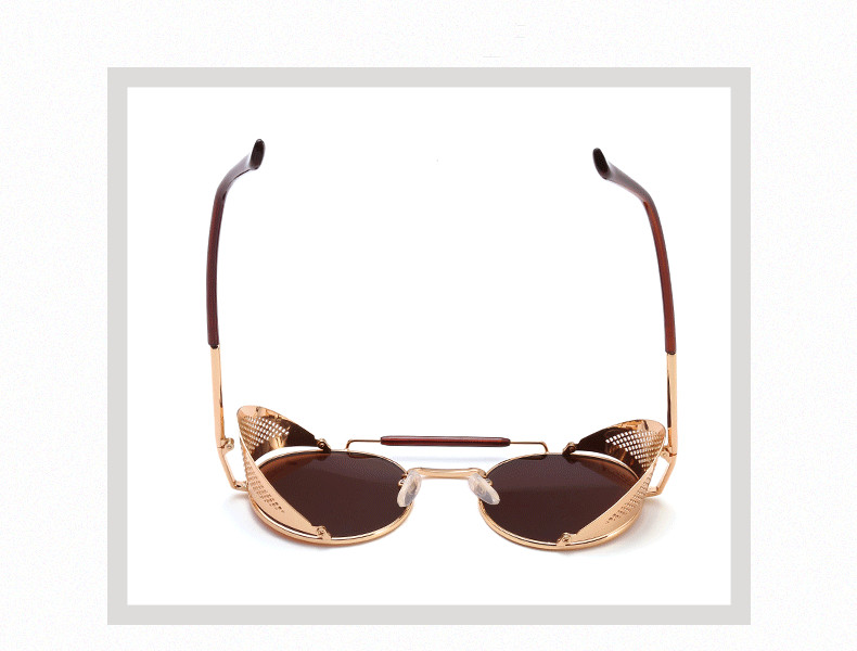 MUSELIFE Retro Round Metal Sunglasses Steampunk Men Women Brand Designer Glasses Oculos De Sol Shades UV Protection