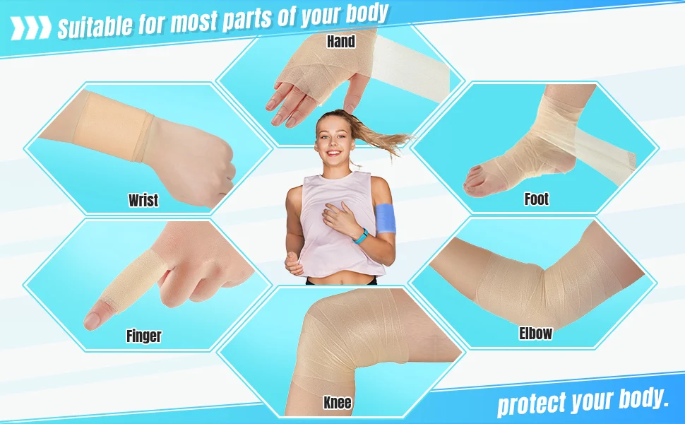 Pre Wrap Tape Athletic Foam Underwrap PU foam bandage Film Sports Wrap Elbow Knee Pads Headbands for Hair