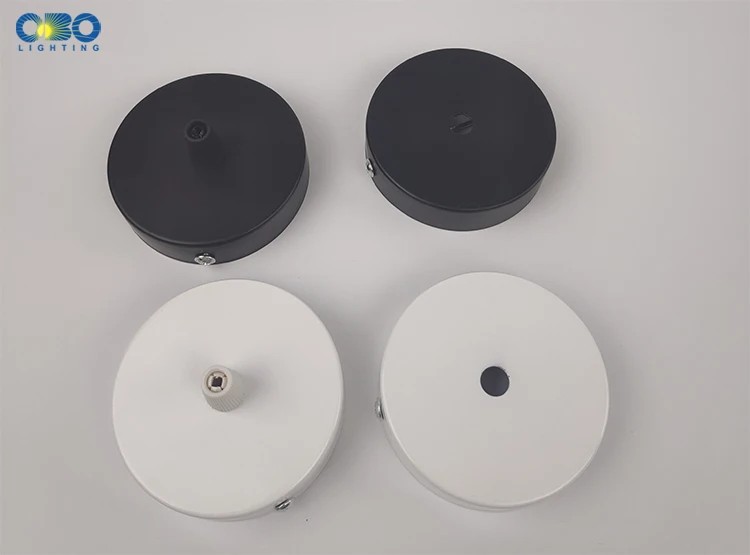 Black White Silver Bronze Ceiling Plate Wall Sconce Mount DIY Light Fittings Lamp Base Vintage Pendant Lamp 8/10/12cm Disc Base