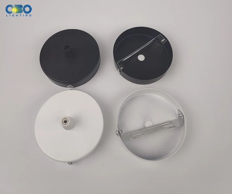 Black White Silver Bronze Ceiling Plate Wall Sconce Mount DIY Light Fittings Lamp Base Vintage Pendant Lamp 8/10/12cm Disc Base