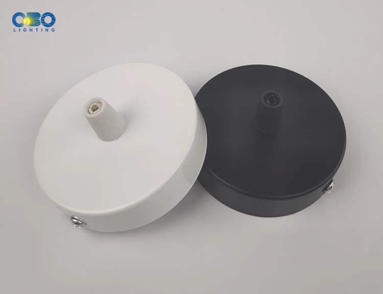 Black White Silver Bronze Ceiling Plate Wall Sconce Mount DIY Light Fittings Lamp Base Vintage Pendant Lamp 8/10/12cm Disc Base