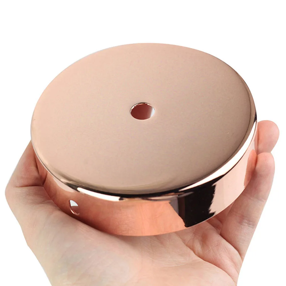 Black White Silver Bronze Ceiling Plate Wall Sconce Mount DIY Light Fittings Lamp Base Vintage Pendant Lamp 8/10/12cm Disc Base