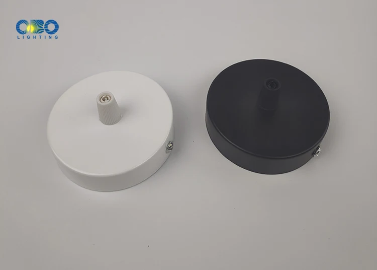 Black White Silver Bronze Ceiling Plate Wall Sconce Mount DIY Light Fittings Lamp Base Vintage Pendant Lamp 8/10/12cm Disc Base