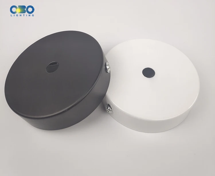 Black White Silver Bronze Ceiling Plate Wall Sconce Mount DIY Light Fittings Lamp Base Vintage Pendant Lamp 8/10/12cm Disc Base