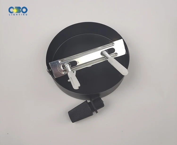 Black White Silver Bronze Ceiling Plate Wall Sconce Mount DIY Light Fittings Lamp Base Vintage Pendant Lamp 8/10/12cm Disc Base