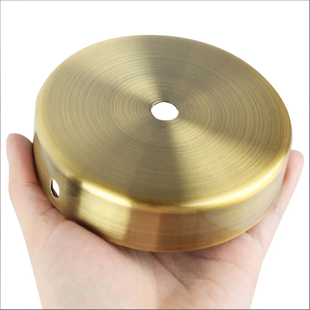 Black White Silver Bronze Ceiling Plate Wall Sconce Mount DIY Light Fittings Lamp Base Vintage Pendant Lamp 8/10/12cm Disc Base