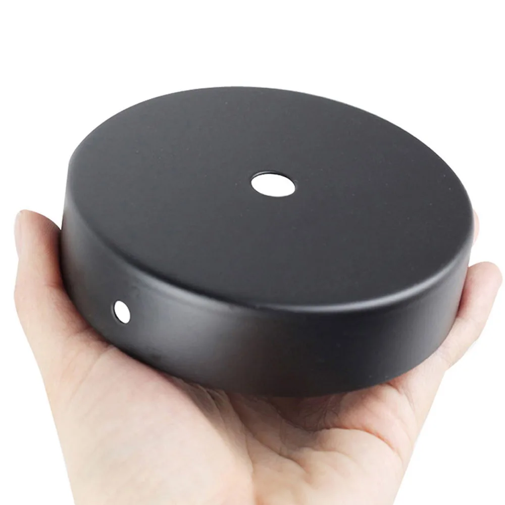 Black White Silver Bronze Ceiling Plate Wall Sconce Mount DIY Light Fittings Lamp Base Vintage Pendant Lamp 8/10/12cm Disc Base