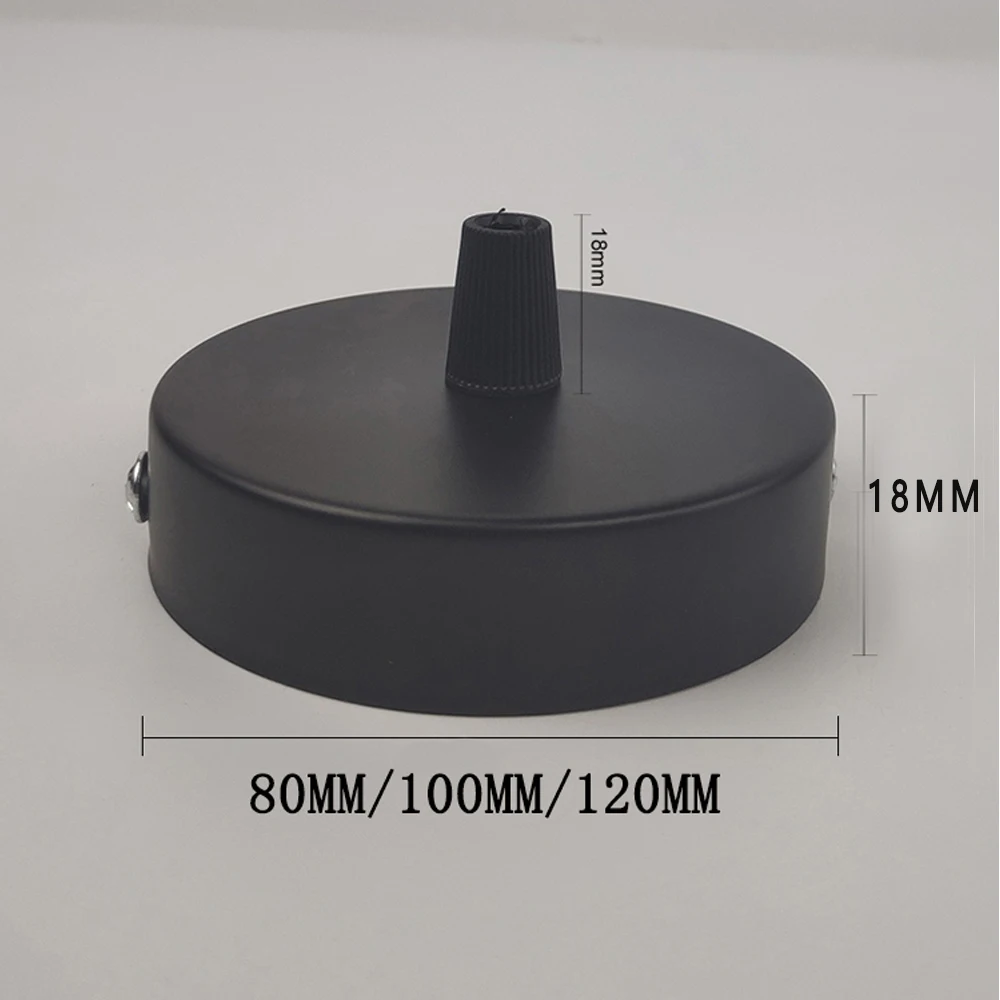 Black White Silver Bronze Ceiling Plate Wall Sconce Mount DIY Light Fittings Lamp Base Vintage Pendant Lamp 8/10/12cm Disc Base