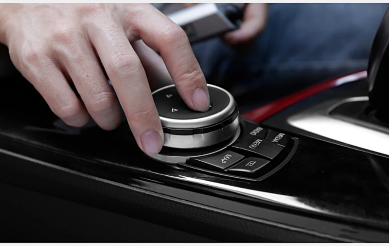 Car Multimedia Buttons Cover Stickers Knob Cover For BMW 1 3 5 Series X3 X5 X6 F30 F10 F25 E71 E84 E90 E70 E60 F20 E91 E92 E93