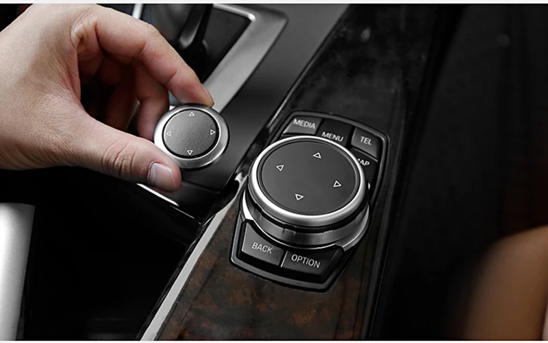 Car Multimedia Buttons Cover Stickers Knob Cover For BMW 1 3 5 Series X3 X5 X6 F30 F10 F25 E71 E84 E90 E70 E60 F20 E91 E92 E93