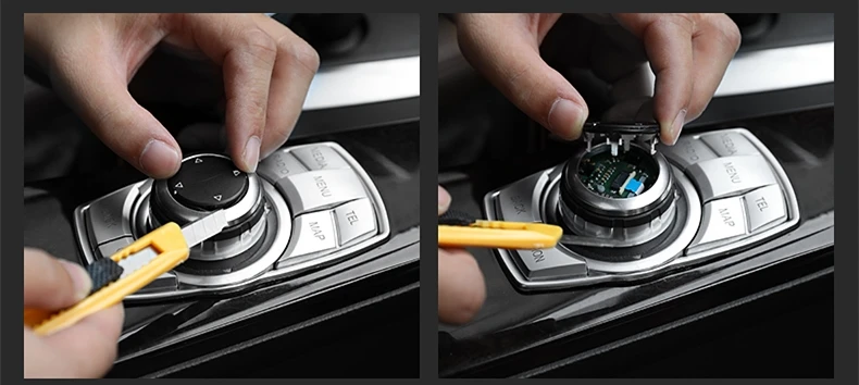 Car Multimedia Buttons Cover Stickers Knob Cover For BMW 1 3 5 Series X3 X5 X6 F30 F10 F25 E71 E84 E90 E70 E60 F20 E91 E92 E93
