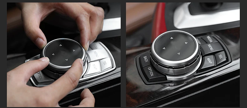 Car Multimedia Buttons Cover Stickers Knob Cover For BMW 1 3 5 Series X3 X5 X6 F30 F10 F25 E71 E84 E90 E70 E60 F20 E91 E92 E93
