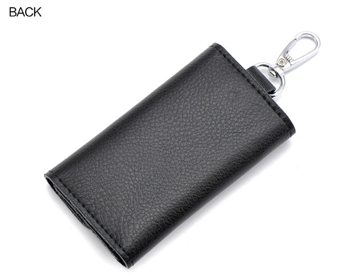 Genuine Leather Keychain Men Women Key Holder Organizer Pouch Cow Split Car Key Wallet Housekeeper Key Case Mini Card Bag