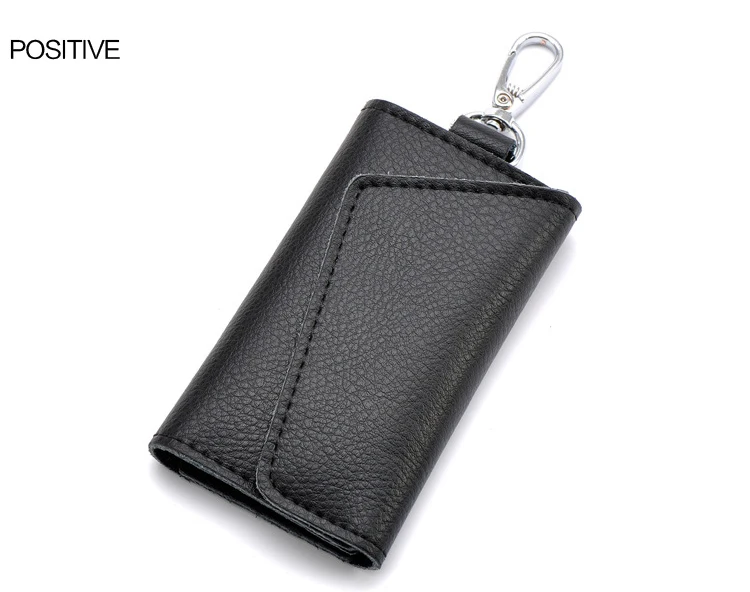 Genuine Leather Keychain Men Women Key Holder Organizer Pouch Cow Split Car Key Wallet Housekeeper Key Case Mini Card Bag