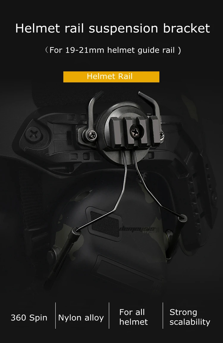 Tactical Helmet Accessories Airsoft Headset Holder Fast Helmets Rail Adapter Set Adjustable Rail Suspension Bracket