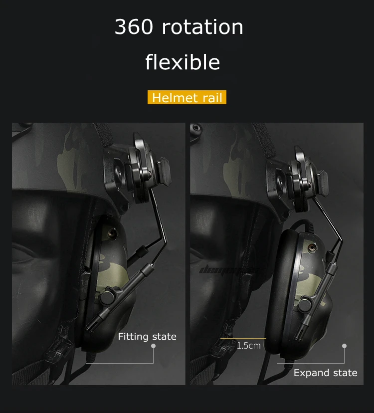Tactical Helmet Accessories Airsoft Headset Holder Fast Helmets Rail Adapter Set Adjustable Rail Suspension Bracket