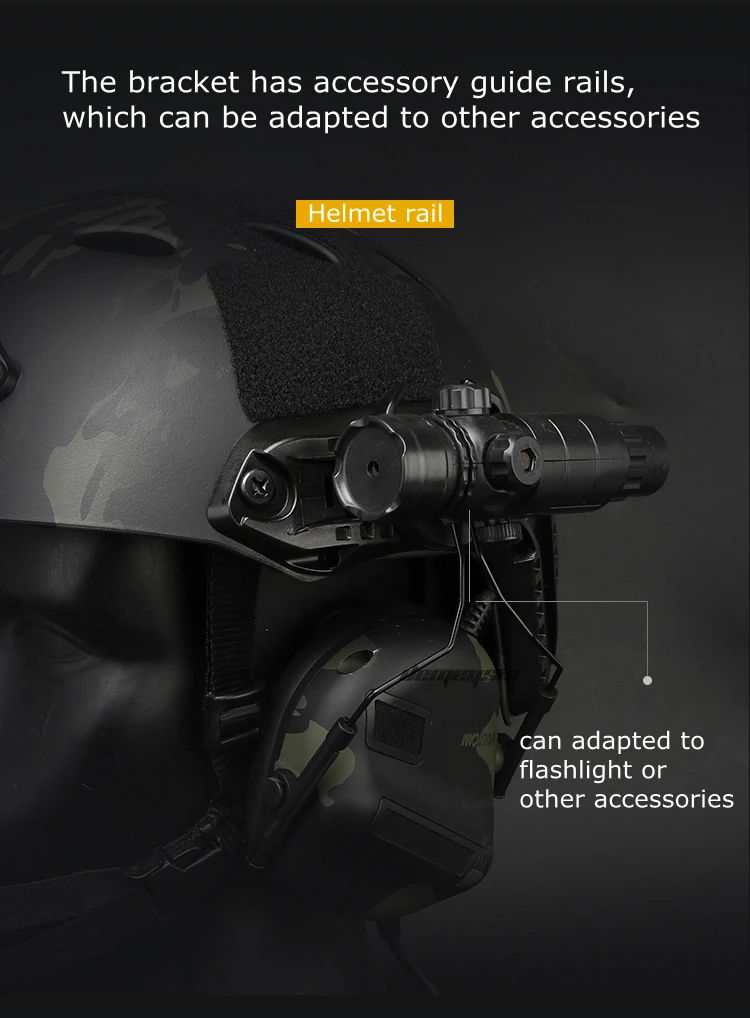 Tactical Helmet Accessories Airsoft Headset Holder Fast Helmets Rail Adapter Set Adjustable Rail Suspension Bracket
