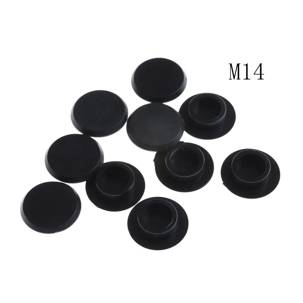 10PCS M5-24 Practical Black Hex Socket Fasteners Screws Covers Caps Allen Bolt Screw Nut Round Head Cover Cap Protector