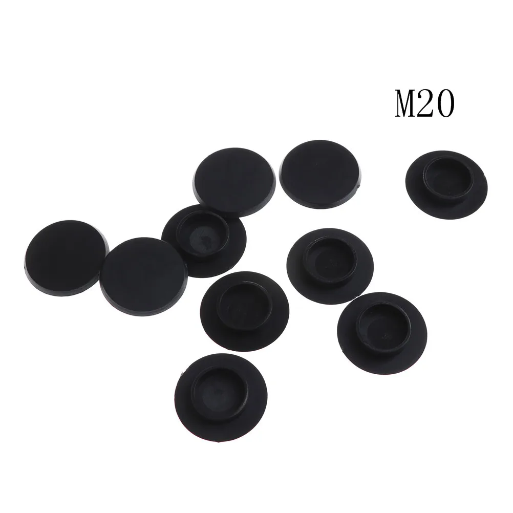 10PCS M5-24 Practical Black Hex Socket Fasteners Screws Covers Caps Allen Bolt Screw Nut Round Head Cover Cap Protector