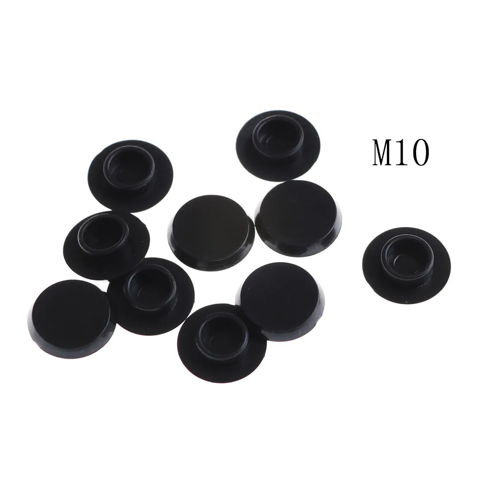 10PCS M5-24 Practical Black Hex Socket Fasteners Screws Covers Caps Allen Bolt Screw Nut Round Head Cover Cap Protector