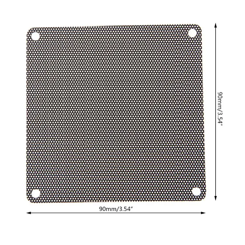 5Pcs/set 40/50/60/70/80/90mm PVC Fan Dust Filter PC Dustproof Case Cuttable Computer Mesh Cover Mesh Black