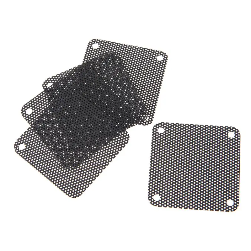 5Pcs/set 40/50/60/70/80/90mm PVC Fan Dust Filter PC Dustproof Case Cuttable Computer Mesh Cover Mesh Black