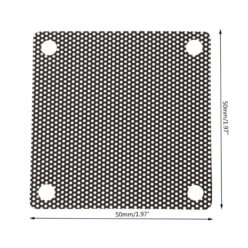 5Pcs/set 40/50/60/70/80/90mm PVC Fan Dust Filter PC Dustproof Case Cuttable Computer Mesh Cover Mesh Black