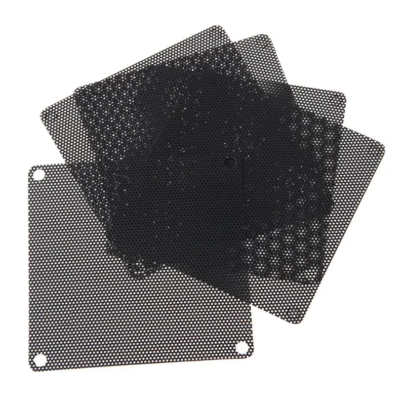 5Pcs/set 40/50/60/70/80/90mm PVC Fan Dust Filter PC Dustproof Case Cuttable Computer Mesh Cover Mesh Black