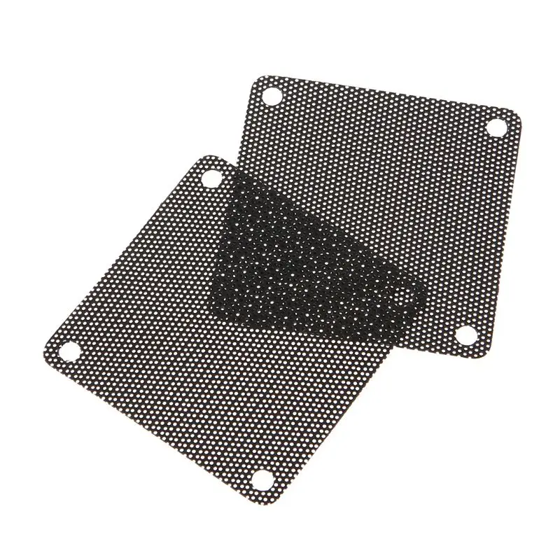5Pcs/set 40/50/60/70/80/90mm PVC Fan Dust Filter PC Dustproof Case Cuttable Computer Mesh Cover Mesh Black