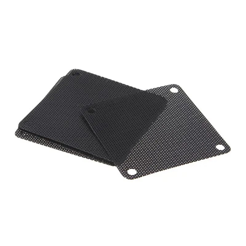 5Pcs/set 40/50/60/70/80/90mm PVC Fan Dust Filter PC Dustproof Case Cuttable Computer Mesh Cover Mesh Black