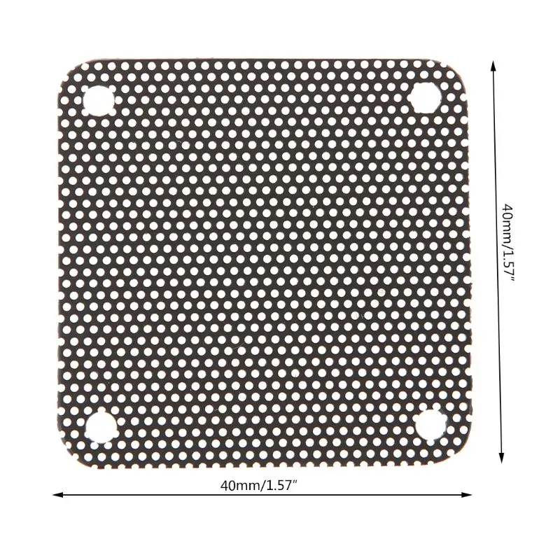 5Pcs/set 40/50/60/70/80/90mm PVC Fan Dust Filter PC Dustproof Case Cuttable Computer Mesh Cover Mesh Black