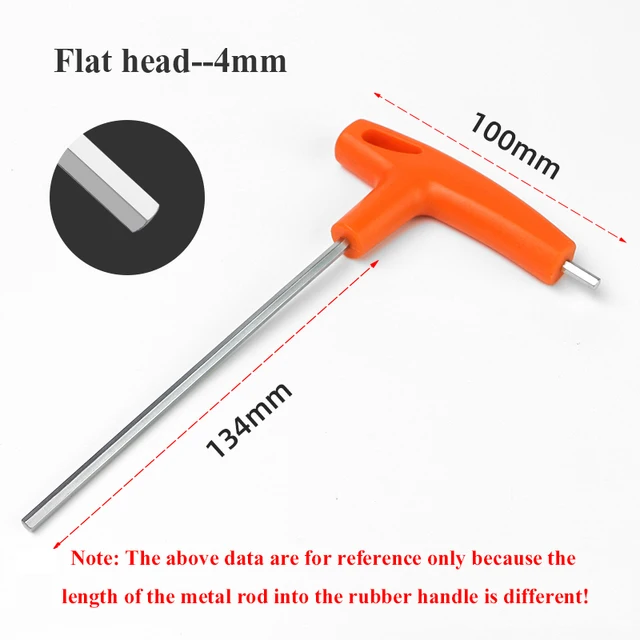 1/4/8PCS Flat/Ball Head Hex Key Allen Wrench Hand Tool T-Handle Hex Key Wrench Ball End Allen Hex Key Wrench Spanner
