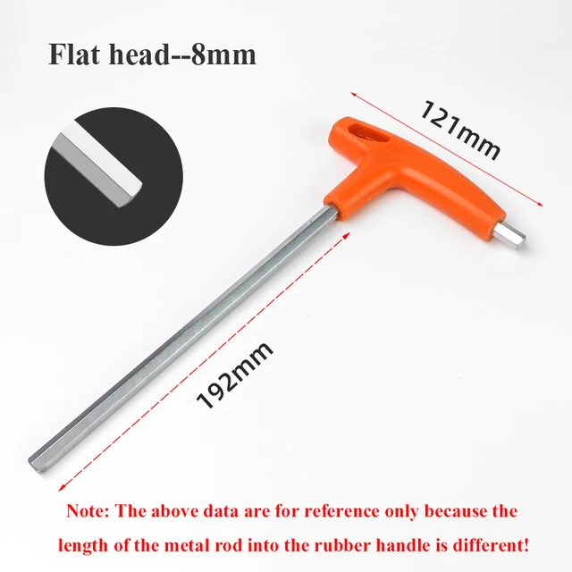 1/4/8PCS Flat/Ball Head Hex Key Allen Wrench Hand Tool T-Handle Hex Key Wrench Ball End Allen Hex Key Wrench Spanner