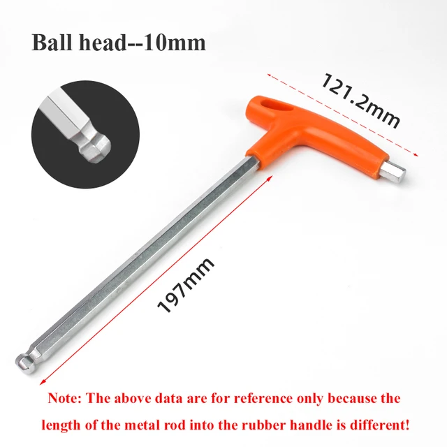 1/4/8PCS Flat/Ball Head Hex Key Allen Wrench Hand Tool T-Handle Hex Key Wrench Ball End Allen Hex Key Wrench Spanner