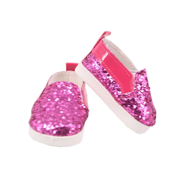 7 cm Doll Shoes For 43cm Baby Doll Clothes Accessories & 18 Inch American Doll Girl's Toy Gift