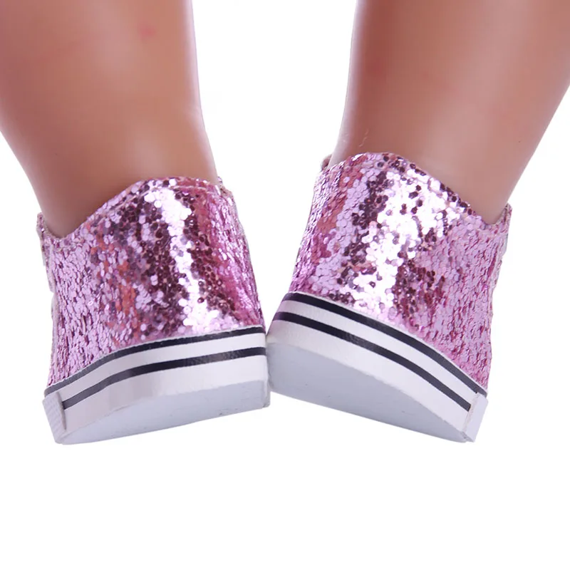 7 cm Doll Shoes For 43cm Baby Doll Clothes Accessories & 18 Inch American Doll Girl's Toy Gift