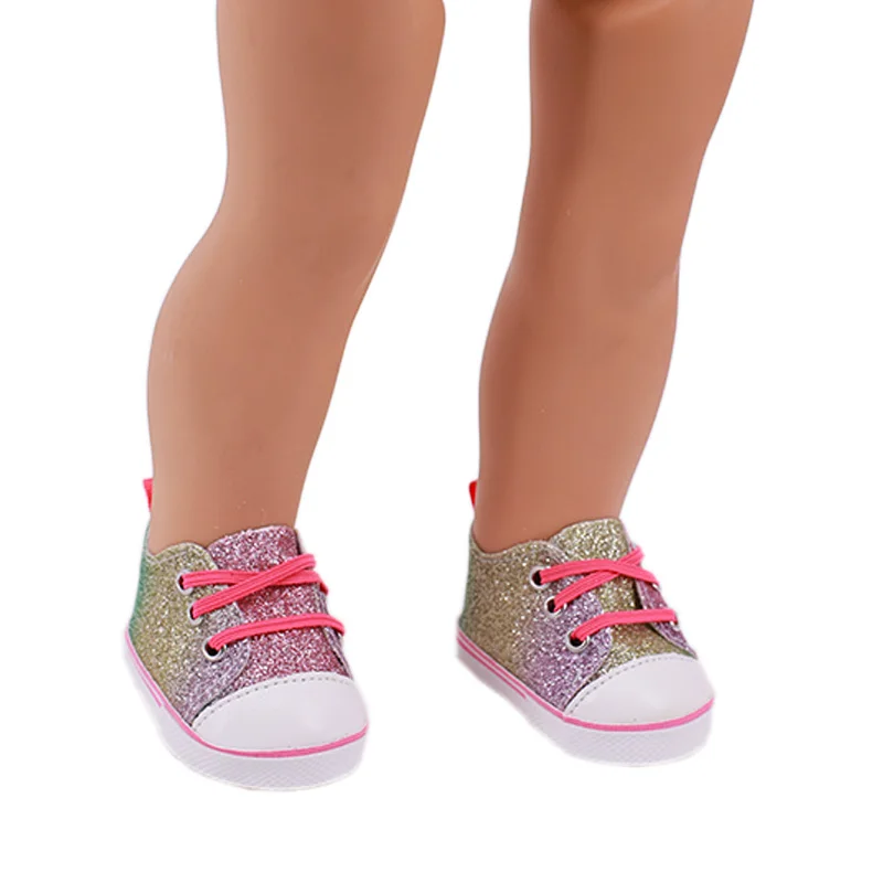 7 cm Doll Shoes For 43cm Baby Doll Clothes Accessories & 18 Inch American Doll Girl's Toy Gift