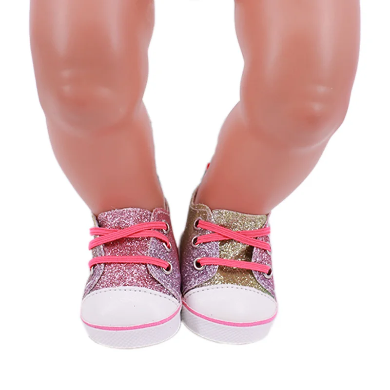 7 cm Doll Shoes For 43cm Baby Doll Clothes Accessories & 18 Inch American Doll Girl's Toy Gift